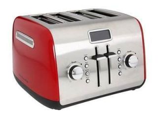  Slice Digital Toaster w LCD Display Empire Red Steel New
