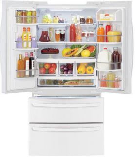 LG 24 7 CU ft French Door Refrigerator 33 inch Wide White Finish