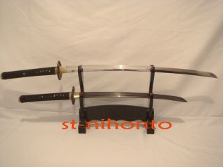 Clay Tempered JP Samurai Katana Snake Tsuba Twins Sword
