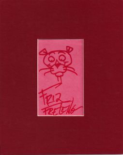 FRIZ FRELENG Signed Original Pink Panther Sketch