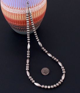  Sterling Silver Beads Necklace Navajo Handmade by Frances Begay
