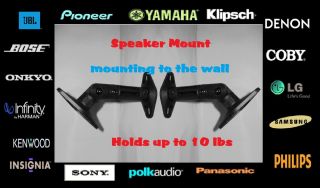 Pack New Full Motion Black Ceiling Wall Mounts Speaker Brackets Max
