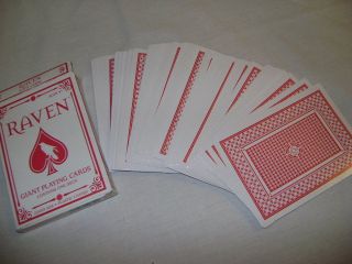  Full Decks Raven Giant Playing Cards Fundex Games Ltd Red Blue