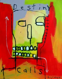 Basquiat Inspired Hughart Outsider Modern Art Painting