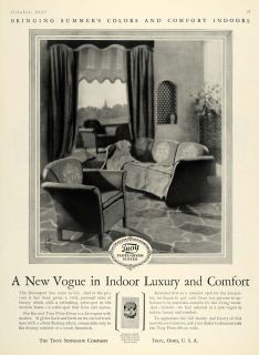 1925 Ad Troy Flote Divan Suits Sunshade Furniture Ohio   ORIGINAL