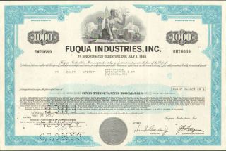 Fuqua Industries Duke Business School Founder J B Fuqua Stock