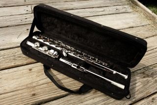 Used 2013 Merana Nickel Flute w Yamaha Care Kit Great Shape