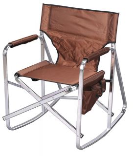 Folding Camping Picnic Rocking Director Chair 1205BROWN