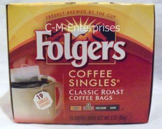 Folgers Classic Roast Coffee Singles 3 Oz