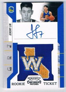2010 11 Playoff Contenders Jeremy Lin Autograph Patch