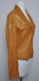 Galliano Womens Leather Jacket Blazer Coat US 6 EU 42