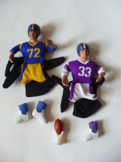 Vintage 1986 Mattel Football Player Puppets w Shoes