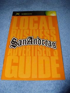 GTA San Andreas Instruction Manual Xbox