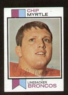  Myrtle Signed Autograph Auto 1973 Topps Football Trading Card