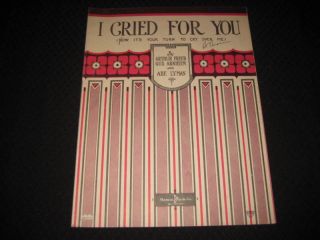 Cried For You (1923) Arthur Freed, Gus Arnheim & Abe Lyman #4206