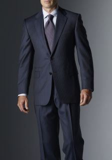  Hickey Freeman Blue Stripe Suit