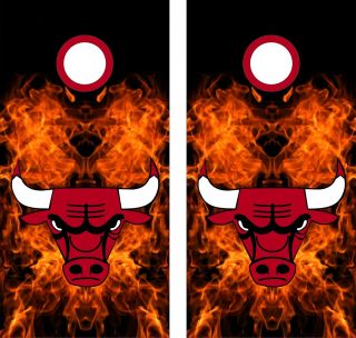 Chicago Bulls Cornhole Bag Toss Game Sticker Set
