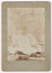 Vintage 1898 Photo IDD Infant Frederick Joseph Zint Wapakoneta Ohio