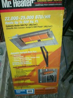 Mr. Heater Heater Radiant Gas Garage/Shop 25000 BTU/hr. Includes