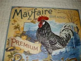  Brand Premium Biscuits~French Country Decor~Rooster~Canvas~New Vintage