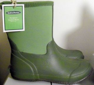 Smith Hawken Neoprene Green Gardening Boots Size 7 New