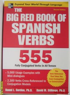 Big Red Book Spanish Verbs Dialogue Conjugation Guide Foreign Language