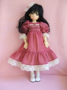 Berries Cream Smocked Dress Outfit MSD BJD Kaye Wiggs by Gail