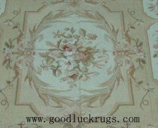 French Aubusson Design Wool Needlepoint Area Rug Brand New Free