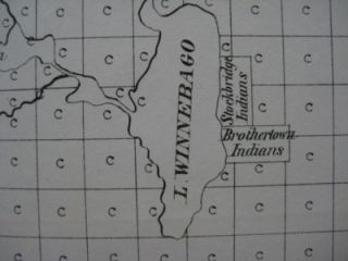 Original 1855 Lewis Survey Map Minnesota Territory Wisconsin Indian