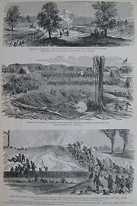  Print Siege of Vicksburg Storming Fort Hill Waterhouse Battery