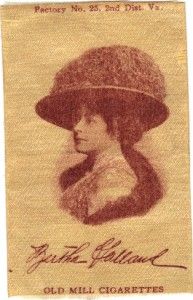  Mill Actress Tobacco Silk Cigarettes Bertha Galland 1876 1932