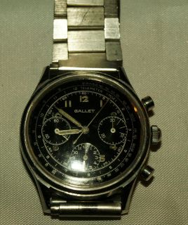  Vintage Gallet Chronograph Wrist Watch