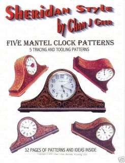 Sheridan Style Mantel Clock Leather Patterns by Chan Geer