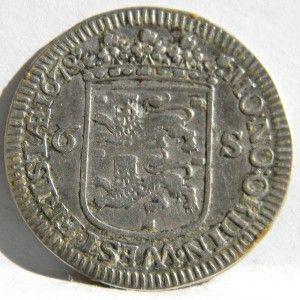 NETHERLANDS, West Friesland scarce 1678 Scheepjesschelling silver 6