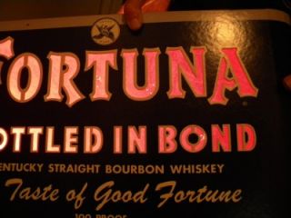 Fortuna Kentucky Bourbon Whiskey Flashing Light Display in ORG Box 40s