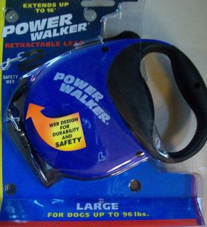 NEW POWER WALKER RETRACTABLE LEAD  LARGE FOR DOGS UP TO 96Ibs 
