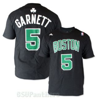 Kevin Garnett Boston Celtics Adidas Player Black Jersey T Shirt SZ (S