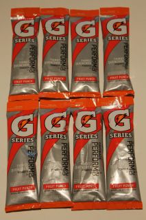 Gatorade G Series Perform 02*FRUIT PUNCH Powder Pack, 8 Packs*20 OZ