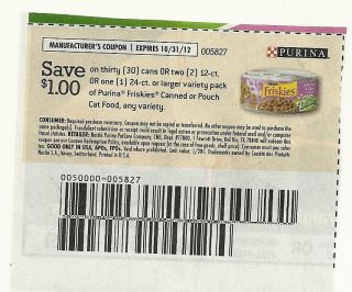 15 Friskies Can Pouch Cat Food Coupons 10 31