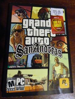 Grand Theft Auto San Andreas PC 2005 First Edition with Hot Coffee