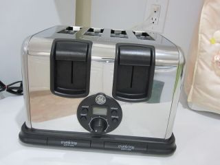 General Electric Classic Chrome 4 Slice Extra Wide Slot Toaster