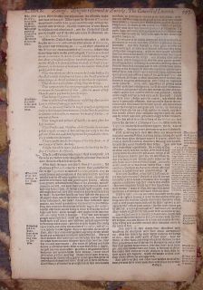 1570 Foxes Acts & Monuments Folio Black Letter Martyrs Leaf/Rare/Bible