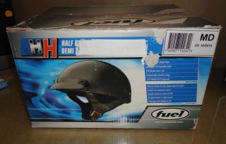 Fuel High Gloss Black Medium Trooper Half Helmet SH HH0015