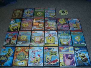 hhuge lot of 23 spongebob movies all but 1 have the case movies are