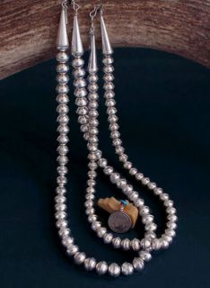  Handmade Sterling Silver Bead Necklace 8mm Beads By Frances Begay