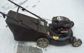Mower 5 50 with 2 Gas Cans and Engine Oil