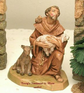 Fontanini Depose Italy 5 St Francis w Animals Nativity Village Figure