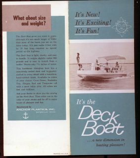 Vintage 1960s Its A Deck Boat Flyer Gatesville Texas