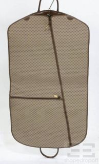  Vintage Brown Monogram Canvas Leather Trim Garment Cover Bag