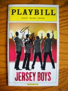 Dominic Nolfi Signed Jersey Boys Playbill Autographed